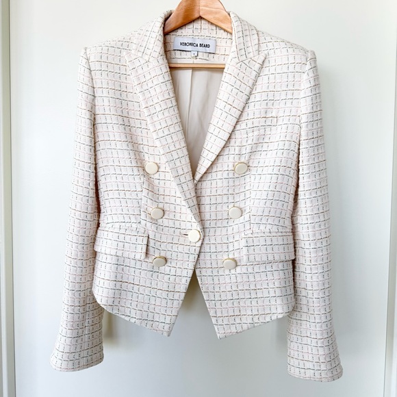 Veronica Beard Ivory Textured Blazer - Picture 2 of 11